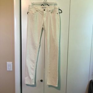 White corduroy jeans